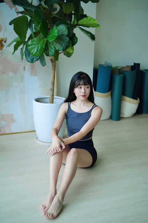 ISLASP001 High waisted cross back 3 part pant (2色)