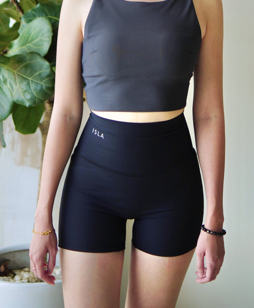 ISLASP001 High waisted cross back 3 part pant (2色)