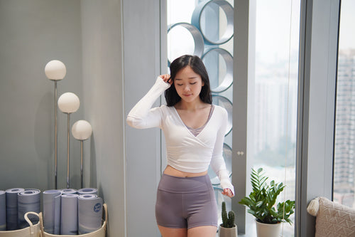 ISLAOUT016 Cotton V neck long sleeve outer (3 colors)