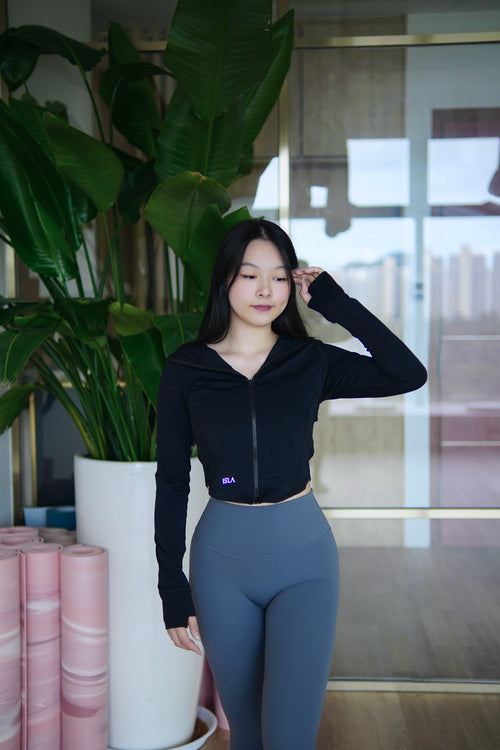 ISLAOUT009 Slim cut short zip up jacket (4 color)
