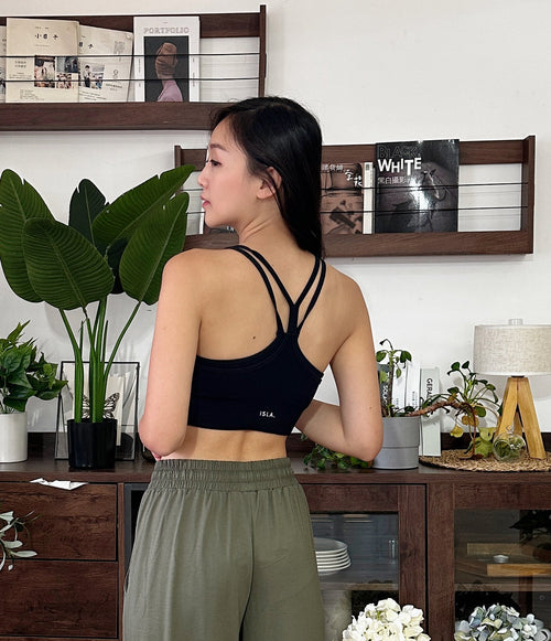 ISLAB001 Double layered bra top (3色)