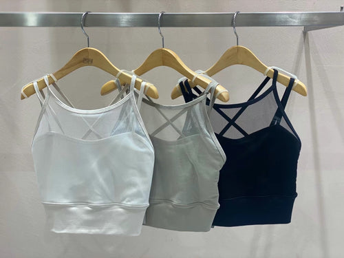 ROUTINE雙帶美背短款sport bra top (此產品不設折扣)