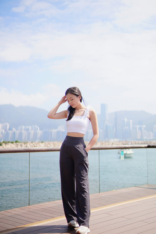 ISLABP002 High waisted banding pant (Deep grey)