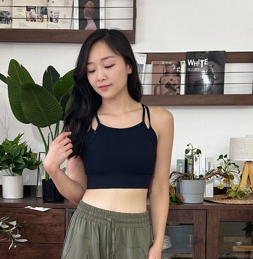 ISLAB001 Double layered bra top (3色)