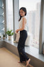 ISLAOUT008 Shirring short outer - 速乾面料 (Black 黑色)