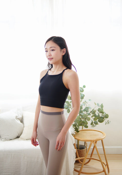 ISLAB002 Thin strap bra top (swimming texture) Ivory