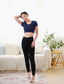 ISLAL002 High elasticity cross v comfy leggings (5 colours)
