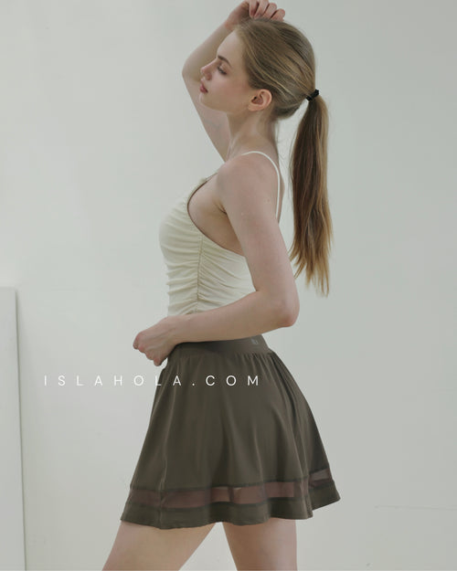 ISLASK008 Sheer layered skirt (3 colours)