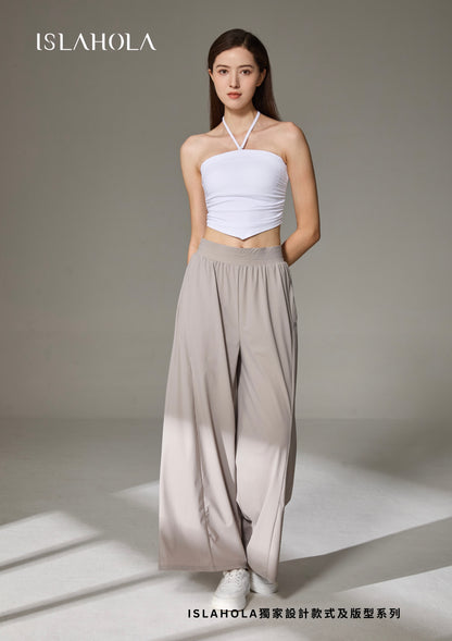Women's Wide Leg Pants - Light Grey | ISLAHOLA