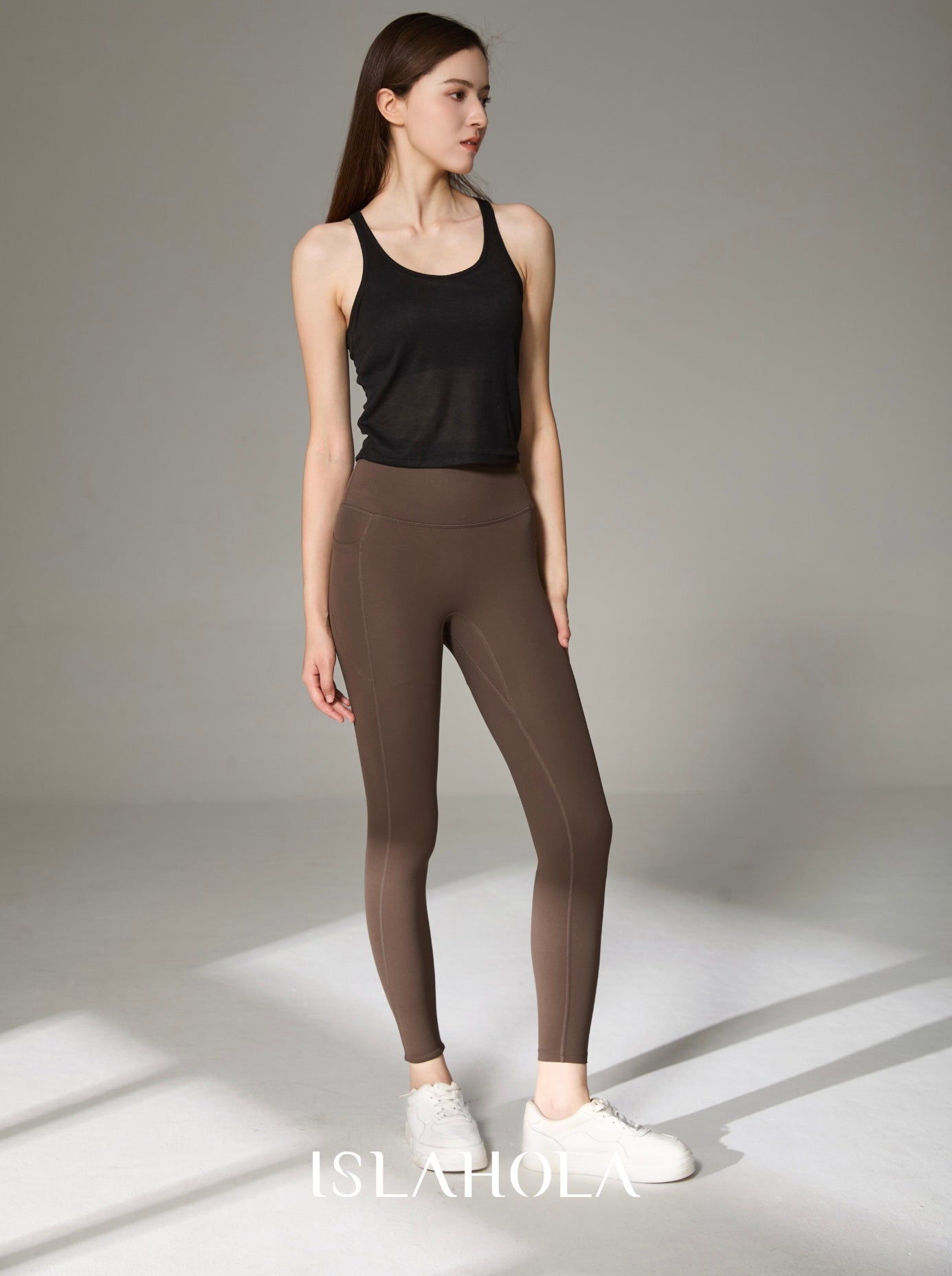 ISLAL015 High waisted side pocket leggings