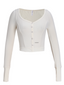 ISLAOUT074 Button Scoop Neck Long Sleeve Outer（ISLAHOLA獨家款式及版型）