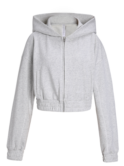 ISLAOUT075 Ribbed Hem Cropped Hoodie Jacket (ISLAHOLA Exclusive)