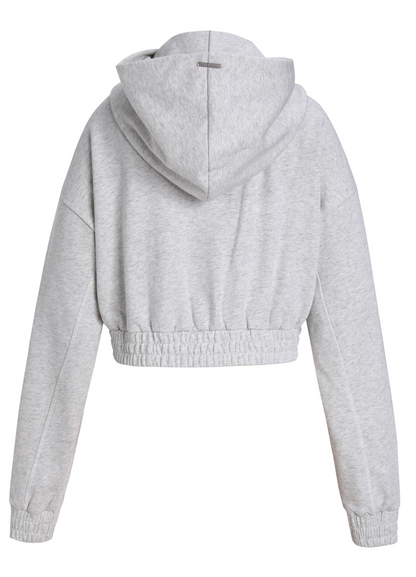 ISLAOUT075 Ribbed Hem Cropped Hoodie Jacket (ISLAHOLA Exclusive)