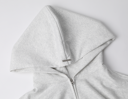ISLAOUT075 Ribbed Hem Cropped Hoodie Jacket (ISLAHOLA Exclusive)