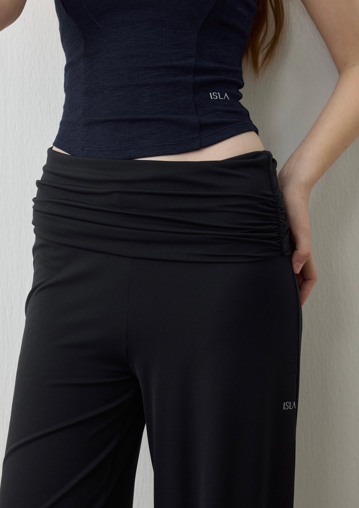 ISLABP021 Fluid Ruched Foldover Pants (ISLAHOLA EXCLUSIVE)