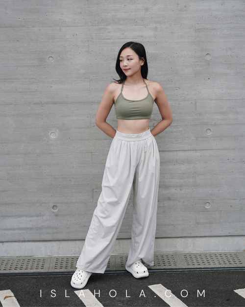 ISLABP014 Highly elastic Anti-UV cooling wide leg pants (3 colours）