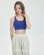 ISLAB032 Cross back hook bra top (4色）（固定胸墊）