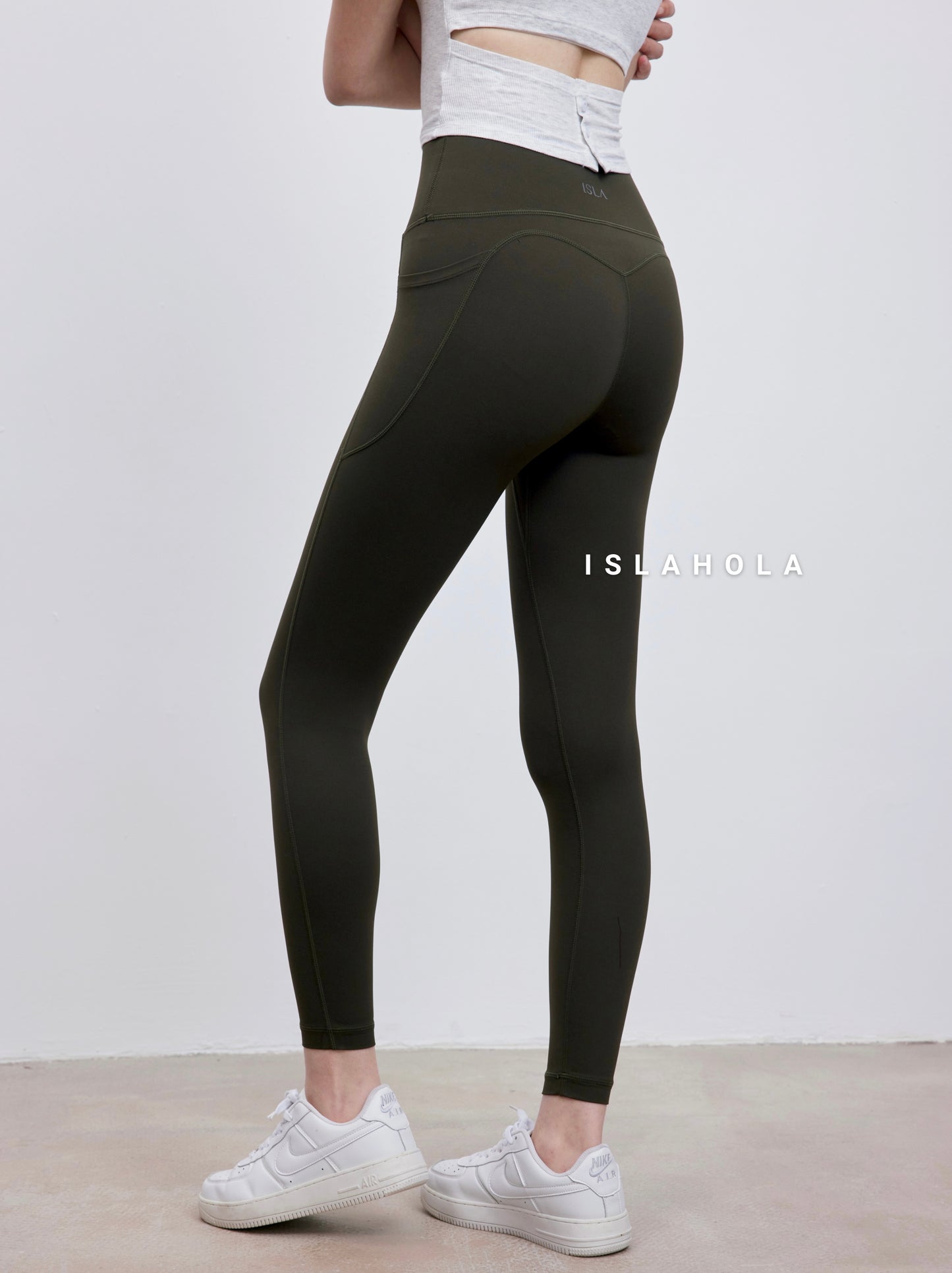 ISLAL015 High waisted side pocket leggings