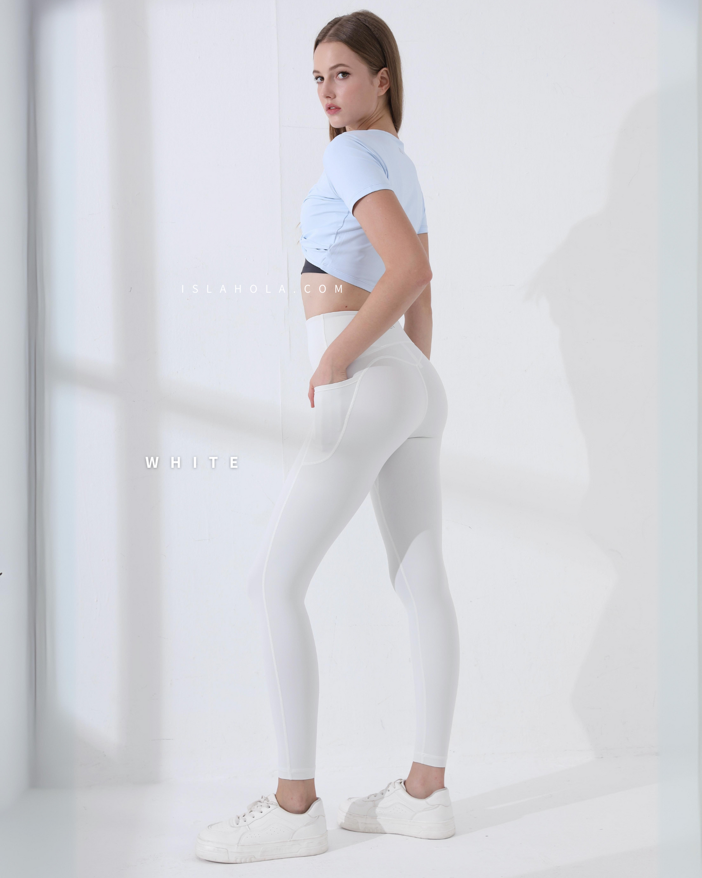 ISLAL015 High waisted side pocket leggings