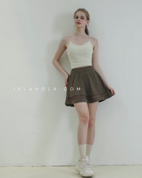 ISLAB043 Sheer thin strap bra top （固定胸墊）