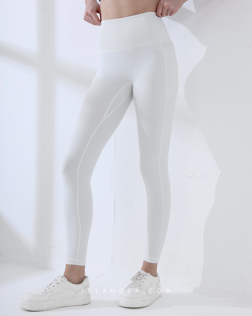 Islal015 High waisted side pocket leggings (修身版型)