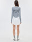 ISLAOUT072 Airy Hood Button Long Sleeve Outer