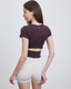 ISLACB041 Ultra soft cotton short sleeve crop top