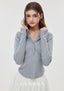ISLAOUT072 Airy Hood Button Long Sleeve Outer