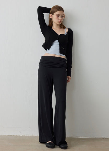 ISLAOUT074 Button Scoop Neck Cropped Cardigan (ISLAHOLA Exclusive)