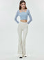 ISLACB046 Mist Sheer Long Sleeve Crop Top (Fixed Pad)