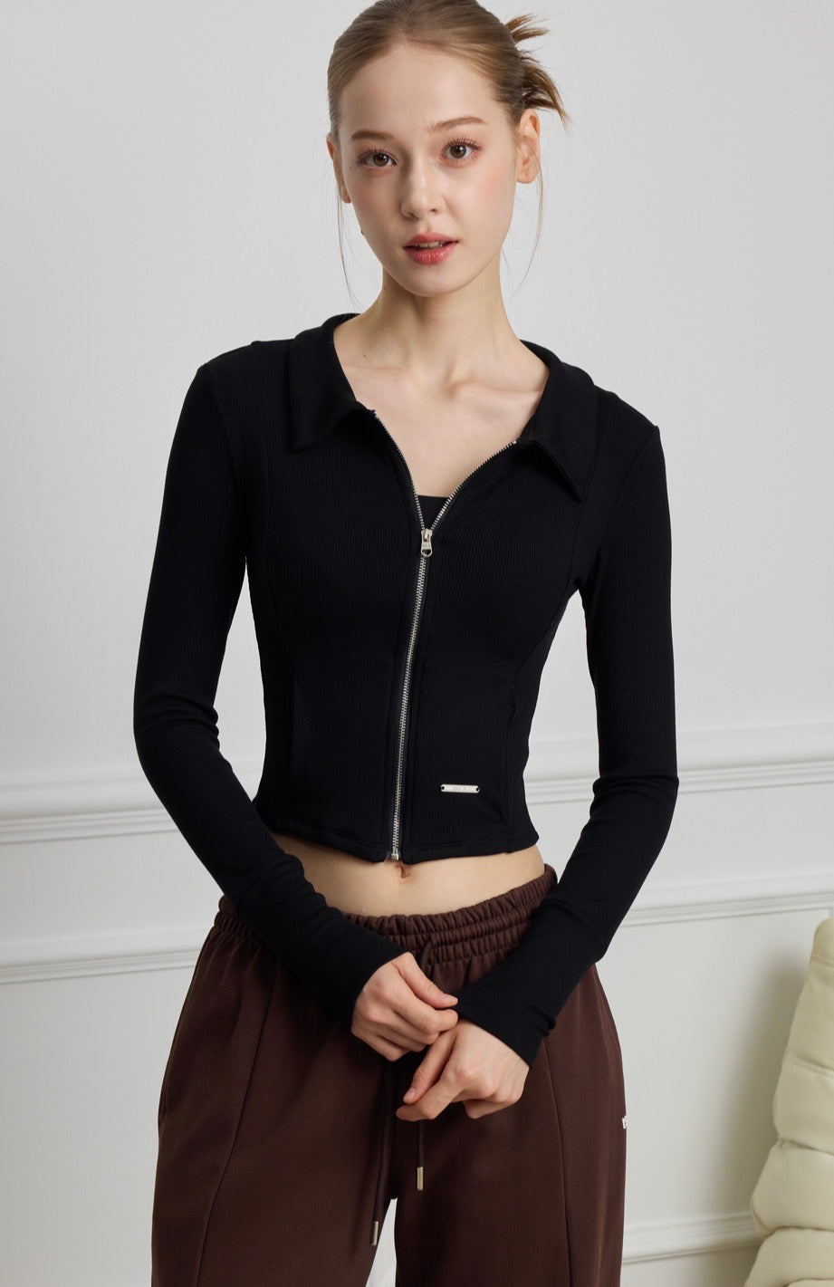 ISLAOUT073 Slim Fit Cotton Zip-Up Outer (ISLAHOLA Exclusive)