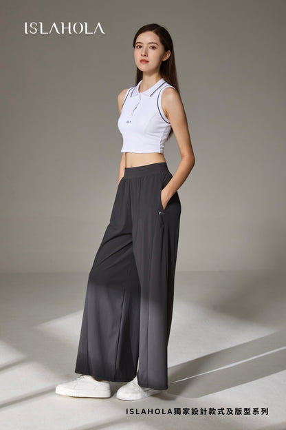Women's High Waist Wide Leg Pants Lifestyle Look | ISLAHOLA