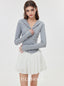 ISLAOUT072 Airy Hood Button Long Sleeve Outer