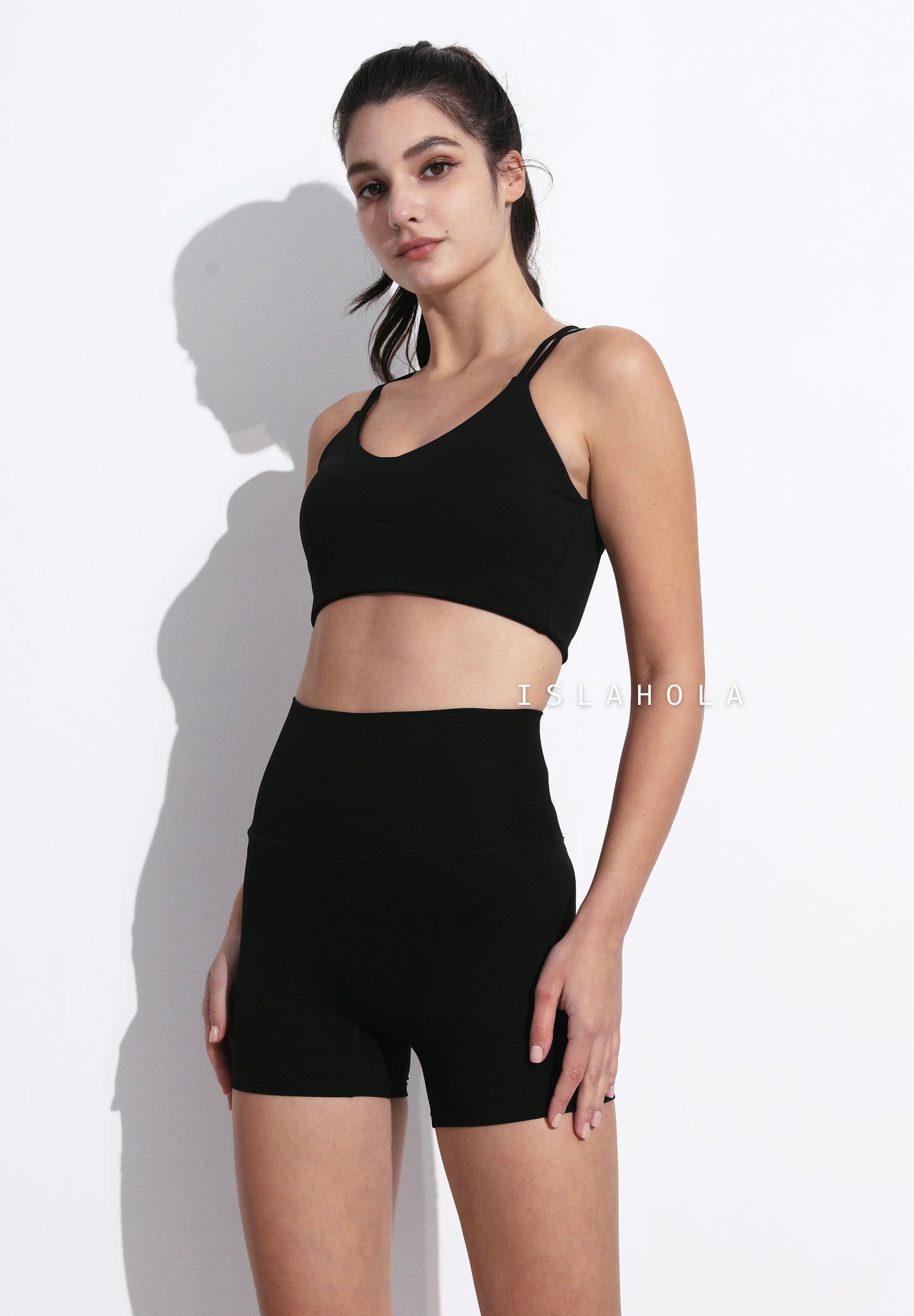 ISLASP009 High waisted ultra soft back pocket 3 parts pant