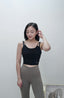 ISLAB031 Shirring Layered bra top (4色）(固定胸墊）