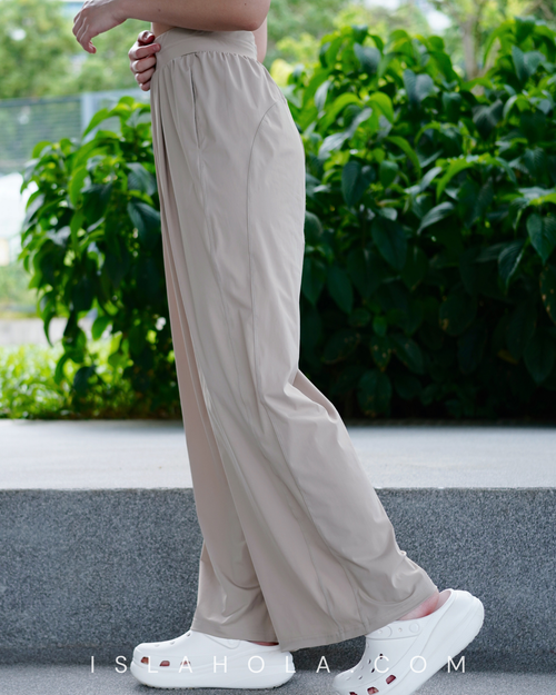 ISLABP014 Highly elastic Anti-UV cooling wide leg pants (3 colours）