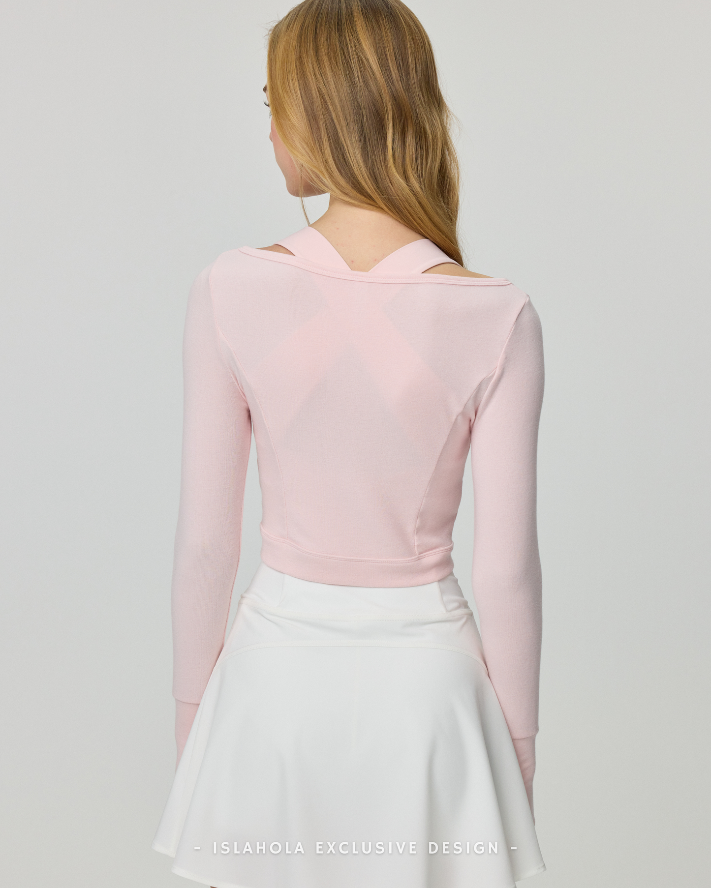 ISLAOUT074 Button Scoop Neck Long Sleeve Outer (ISLAHOLA Exclusive)