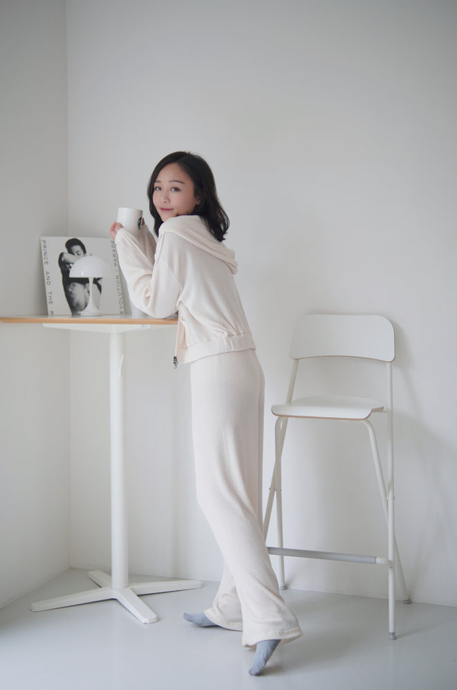 韓國直送- 垂感棉質直紋套裝（3色）