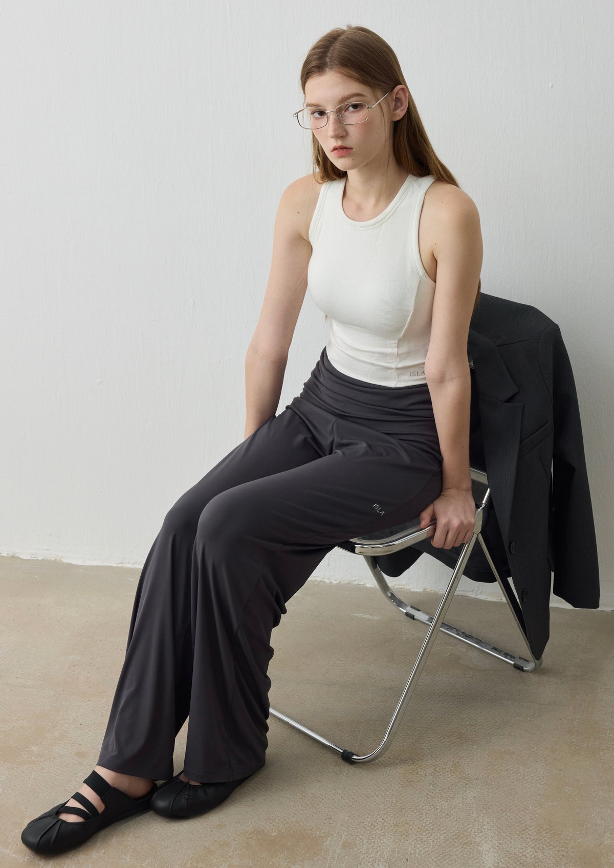 ISLABP021 Fluid Ruched Foldover Pants (ISLAHOLA EXCLUSIVE)