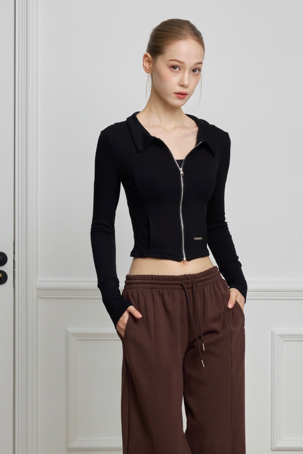ISLAOUT073 Slim Fit Cotton Zip-Up Outer (ISLAHOLA Exclusive)