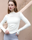 ISLACB035 Cut out bottle neck long sleeve crop top