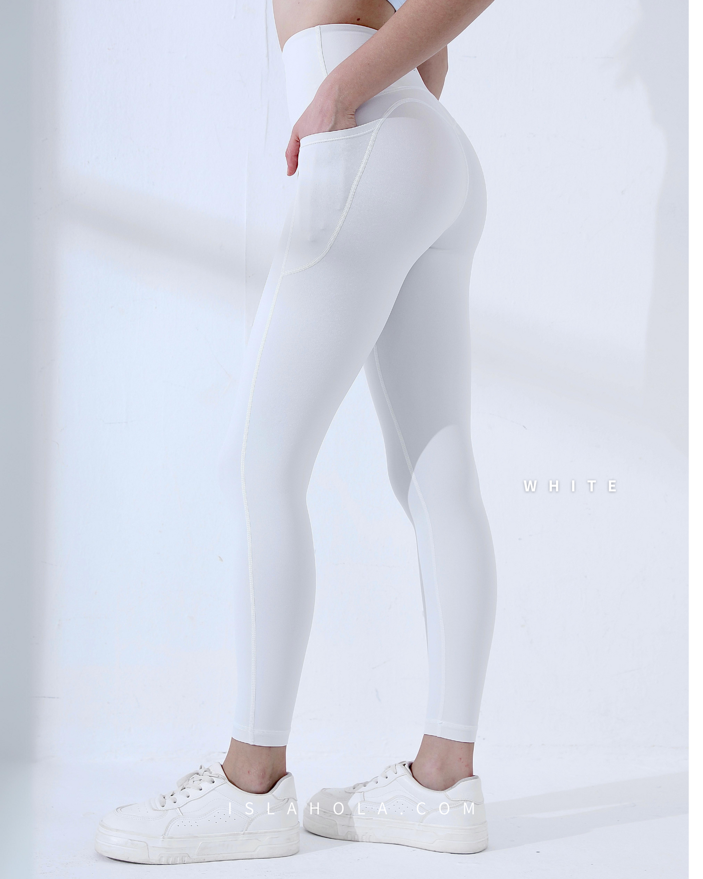 ISLAL015 High waisted side pocket leggings