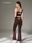 ISLABC008 High waisted cross back slit bootcut pants (ISLAHOLA 獨家面料及版型)