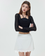 ISLACB046 Mist Sheer Long Sleeve Crop Top (Fixed Pad)