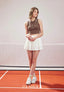 ISLASK013 High waisted pleated skirt