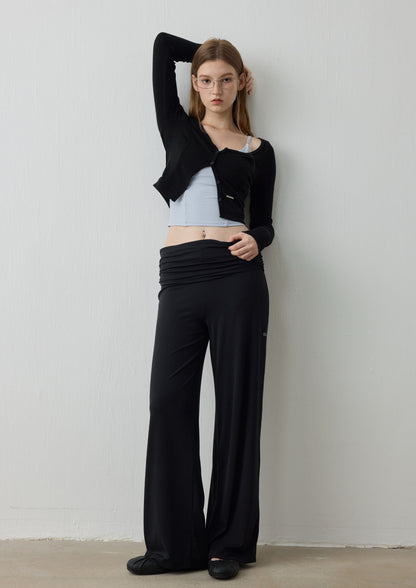 ISLAOUT074 Button Scoop Neck Cropped Cardigan (ISLAHOLA Exclusive)