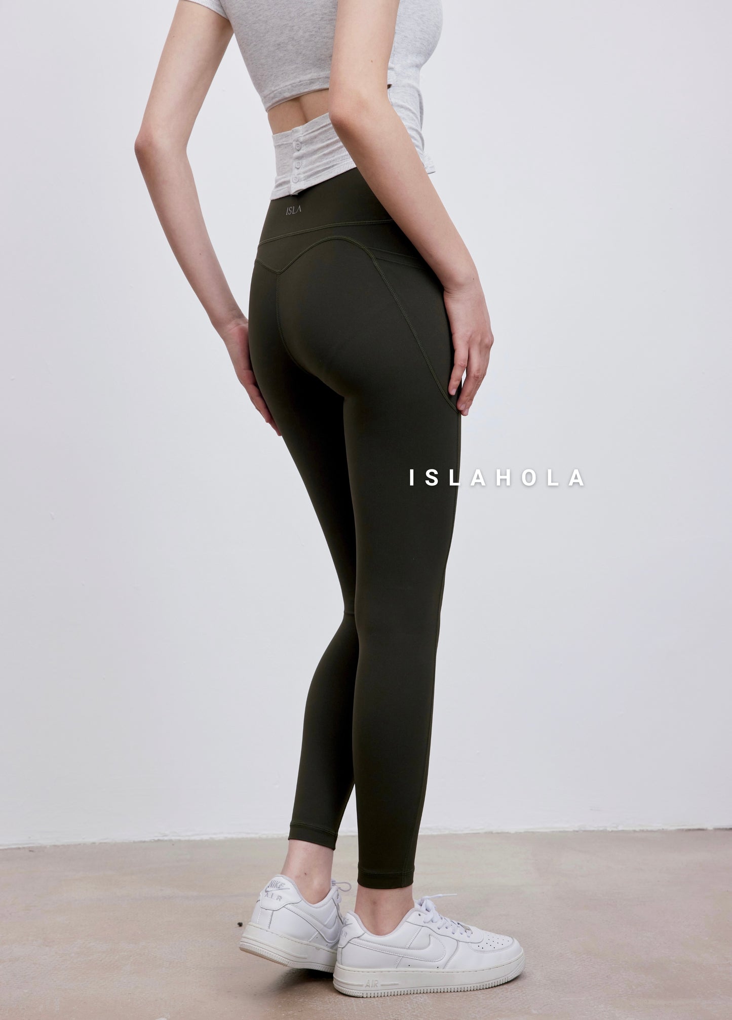 ISLAL015 High waisted side pocket leggings