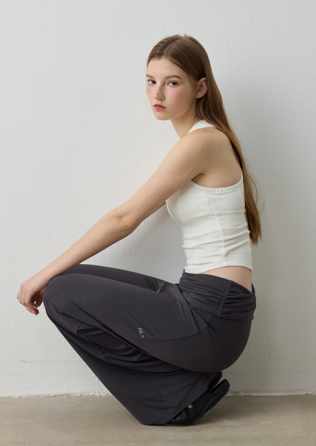 ISLABP021 Fluid Ruched Foldover Pants (ISLAHOLA EXCLUSIVE)