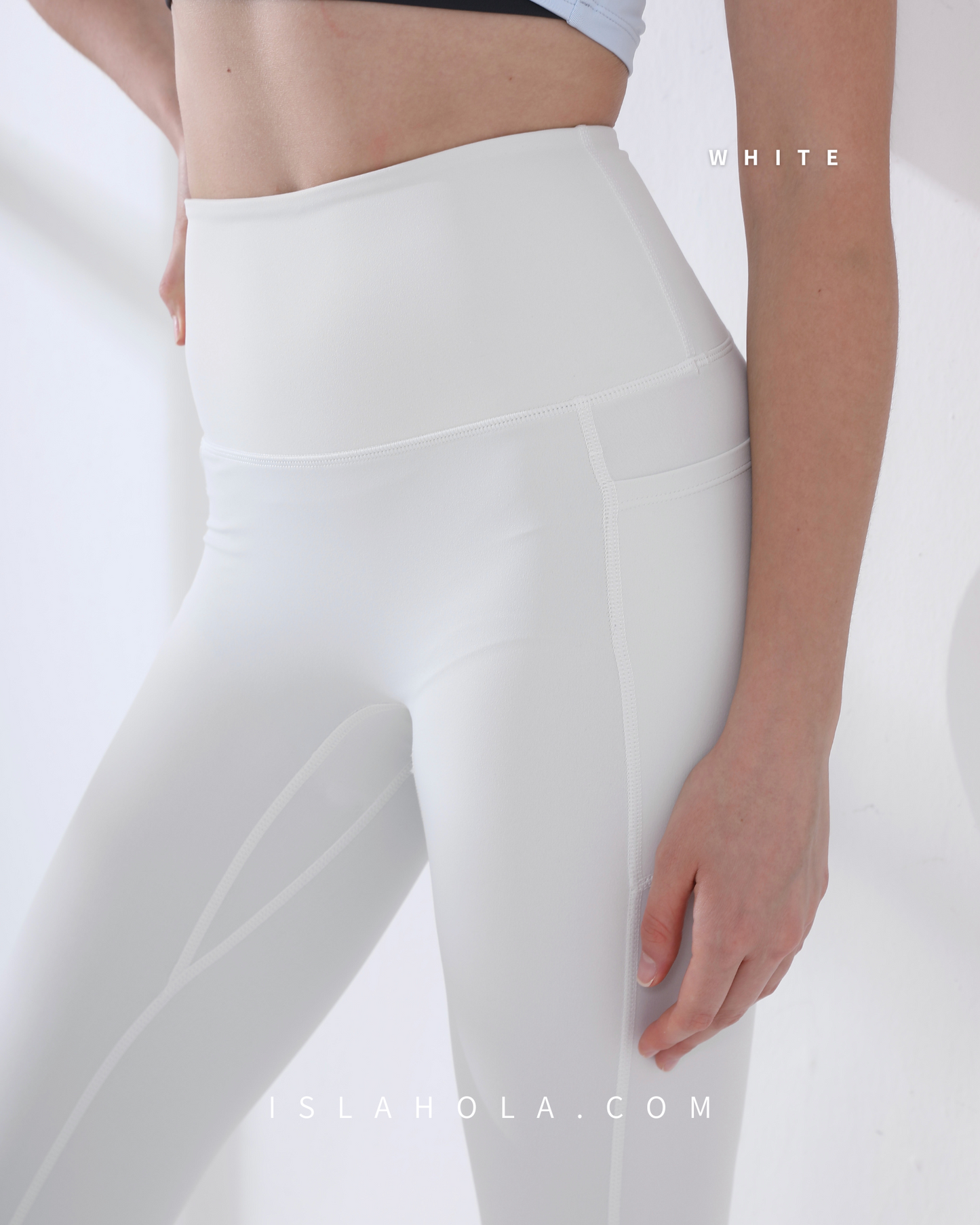 ISLAL015 High waisted side pocket leggings
