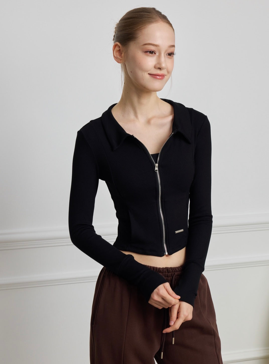 ISLAOUT073 Slim Fit Cotton Zip-Up Outer (ISLAHOLA Exclusive)